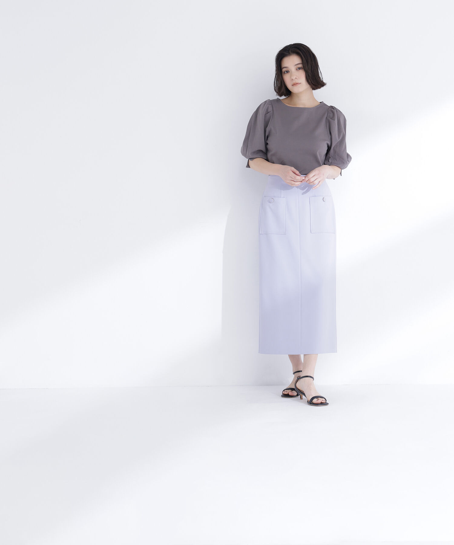  「パフスリーブカットソートップス」|Tシャツ・カットソー|