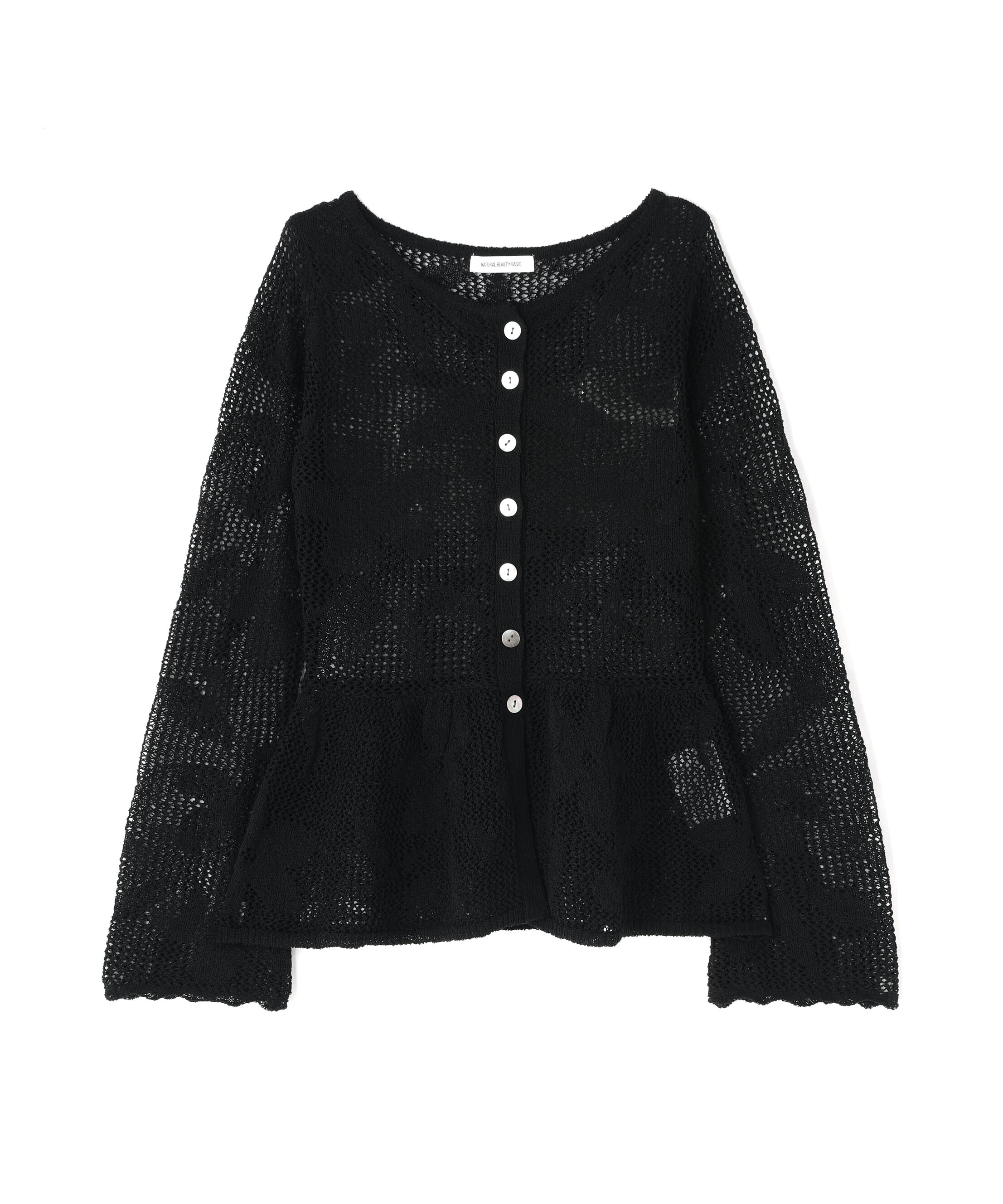  「フラワーレースペプラムニット」|ニット・セーター|