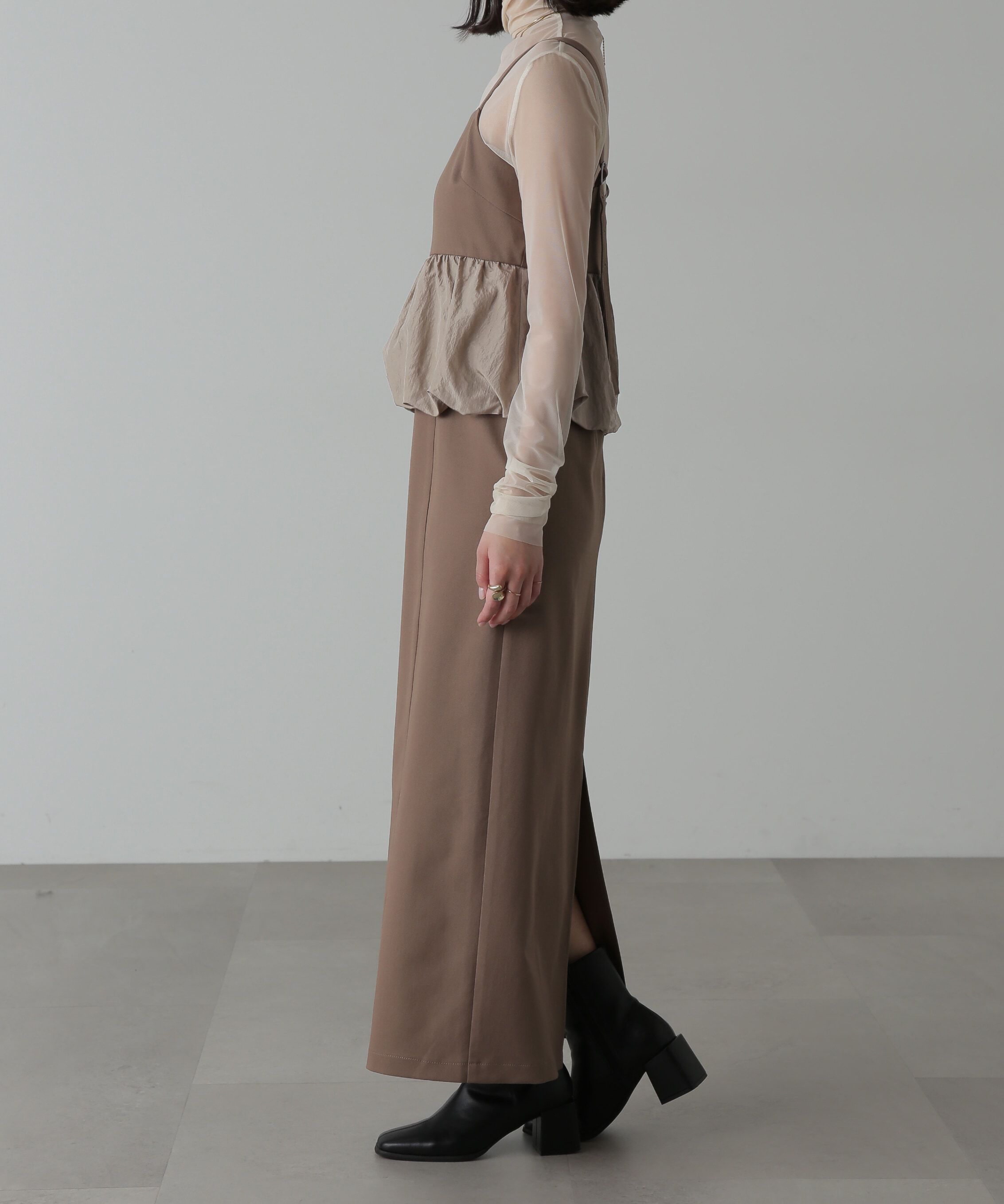  「ビスチェレイヤード風ドッキングワンピース」|ワンピース|