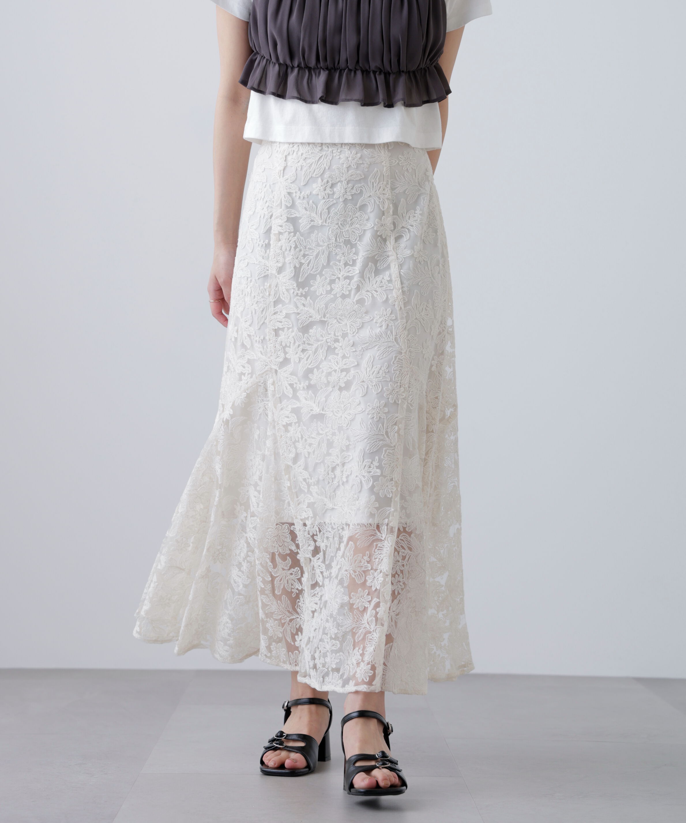  「アソートサイドフレアマーメイドスカート」|スカート|