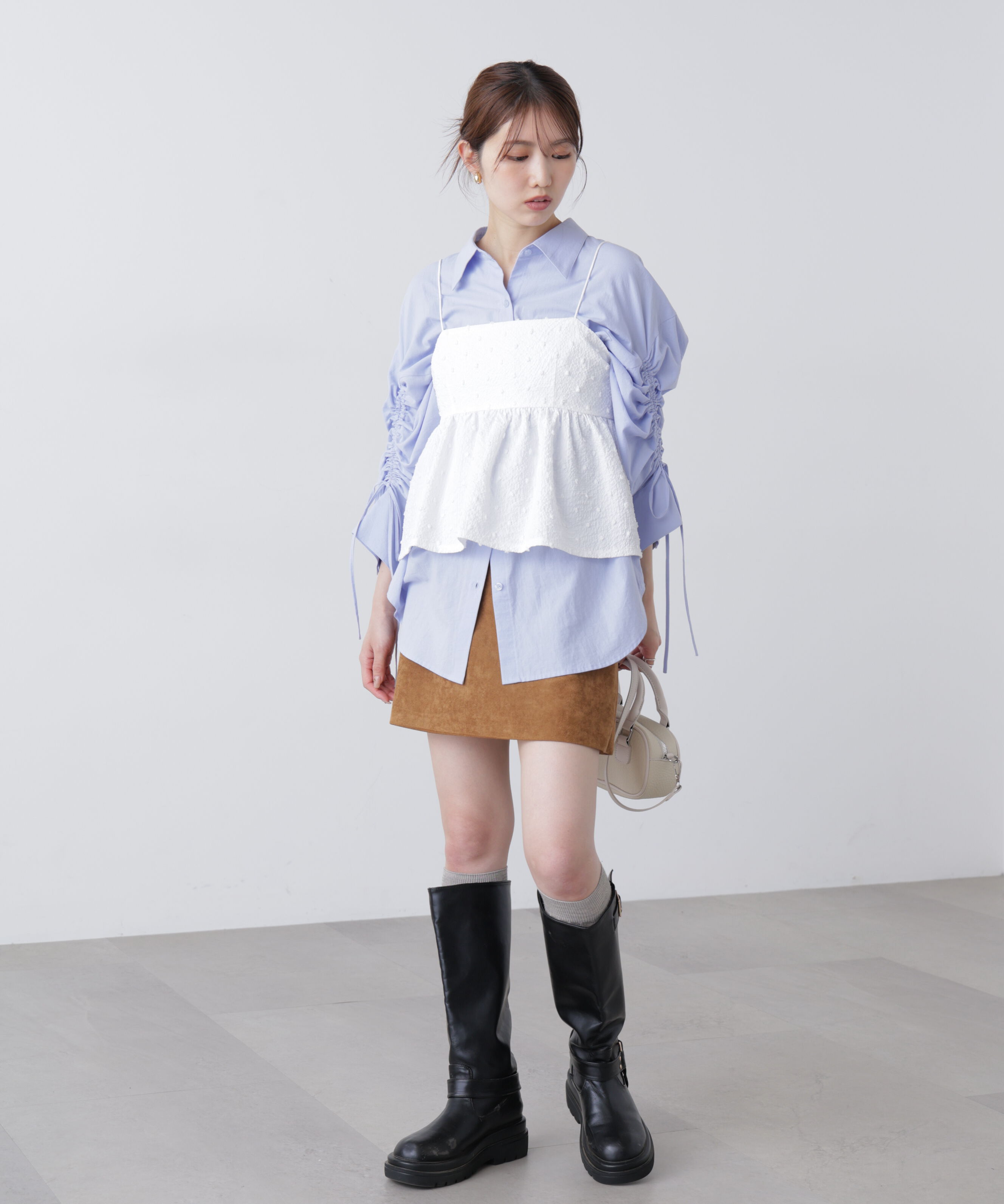  「ドットジャガードキャミソールビスチェ」|シャツ・ブラウス|