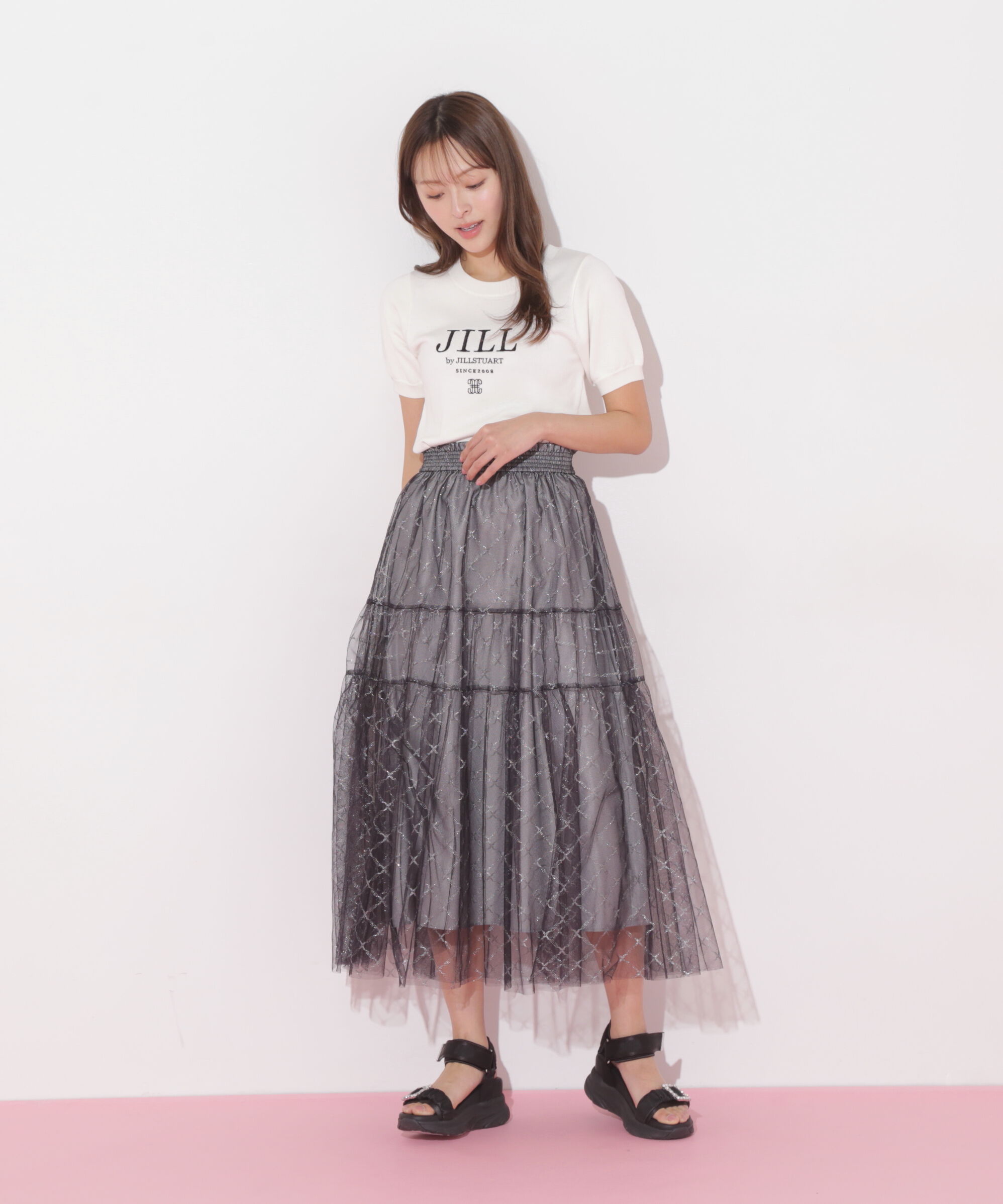  「ラメチュールティアードスカート」|スカート|