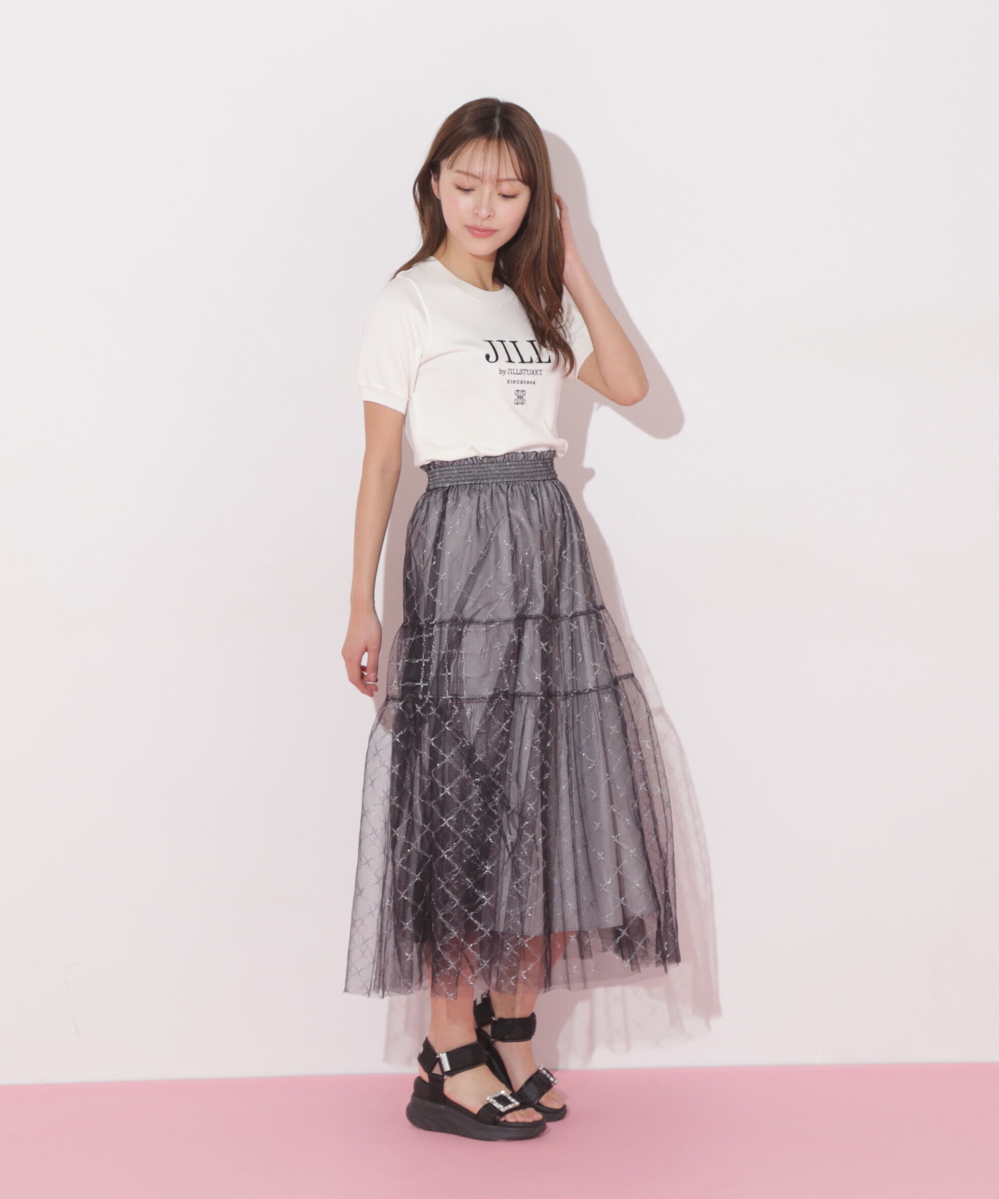  「ラメチュールティアードスカート」|スカート|