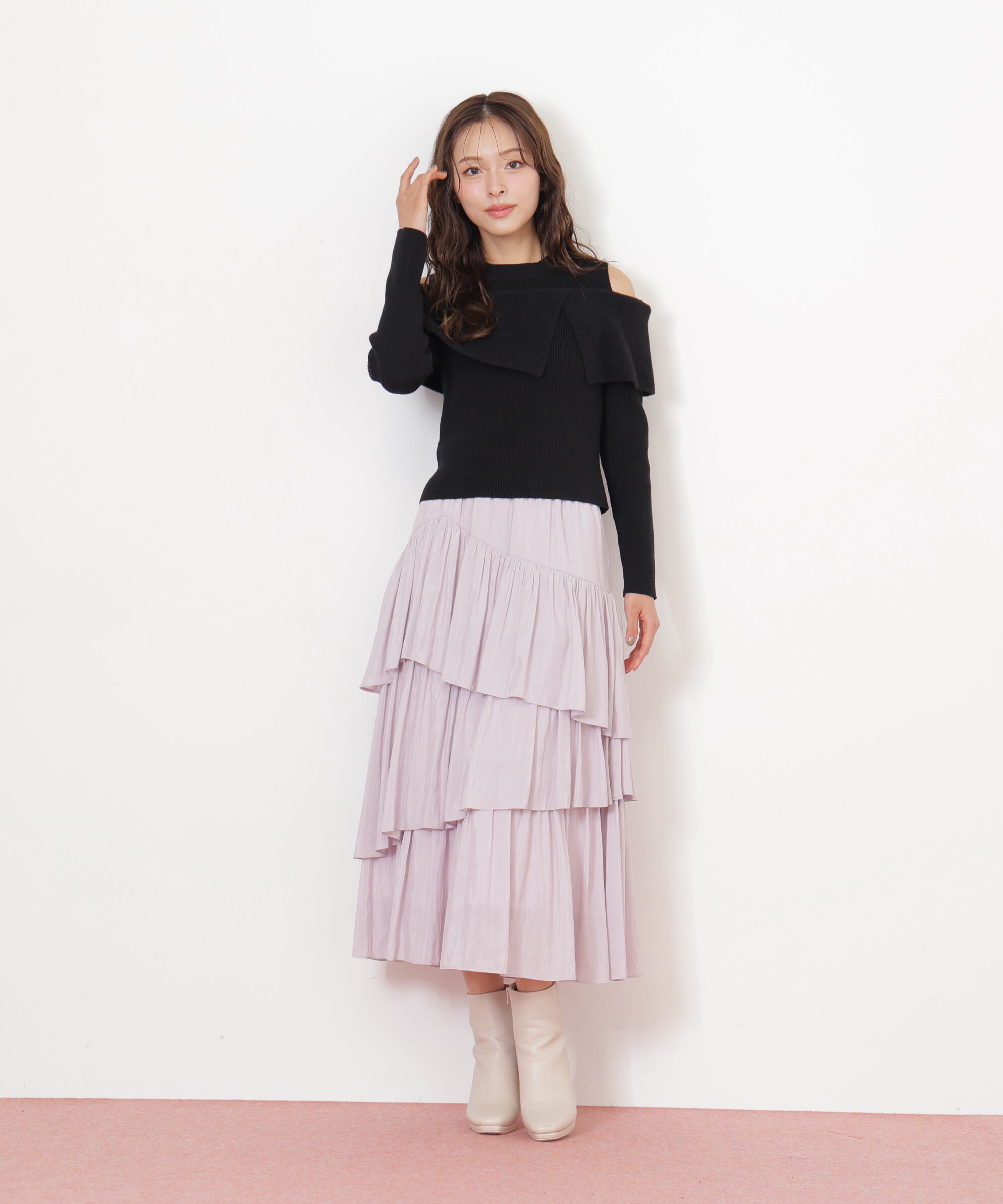  「ランダムティアードスカート」|スカート|