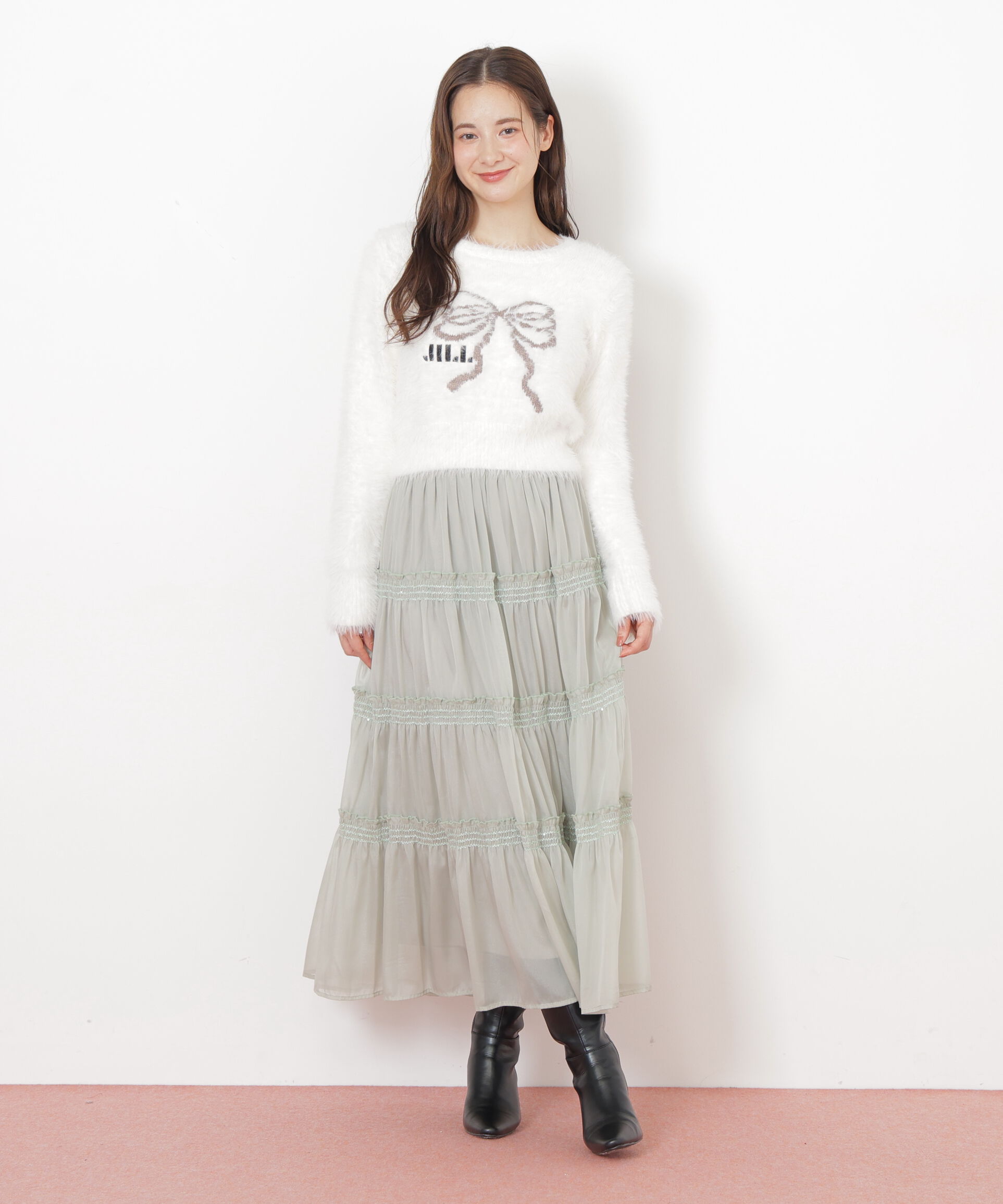  「シャイニーティアードスカート」|スカート|