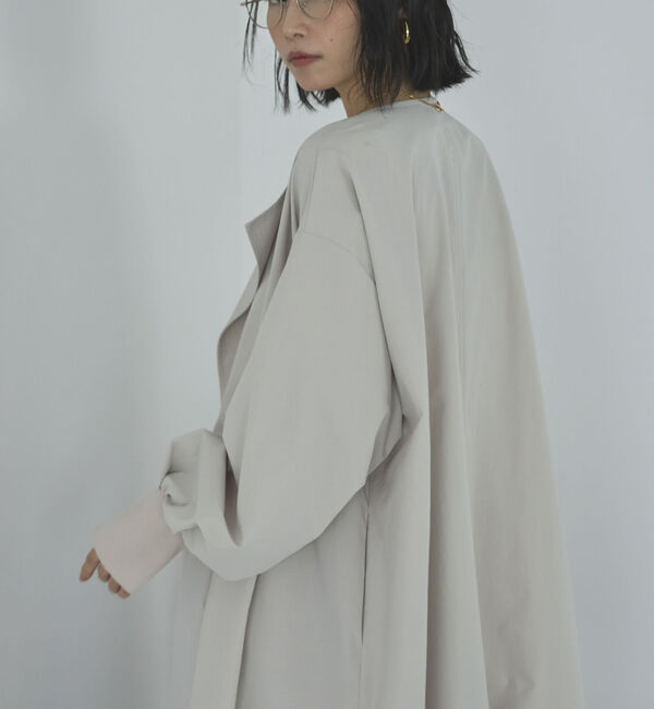 Doux archives「ノーカラーロングコート」|ダッフルコート|