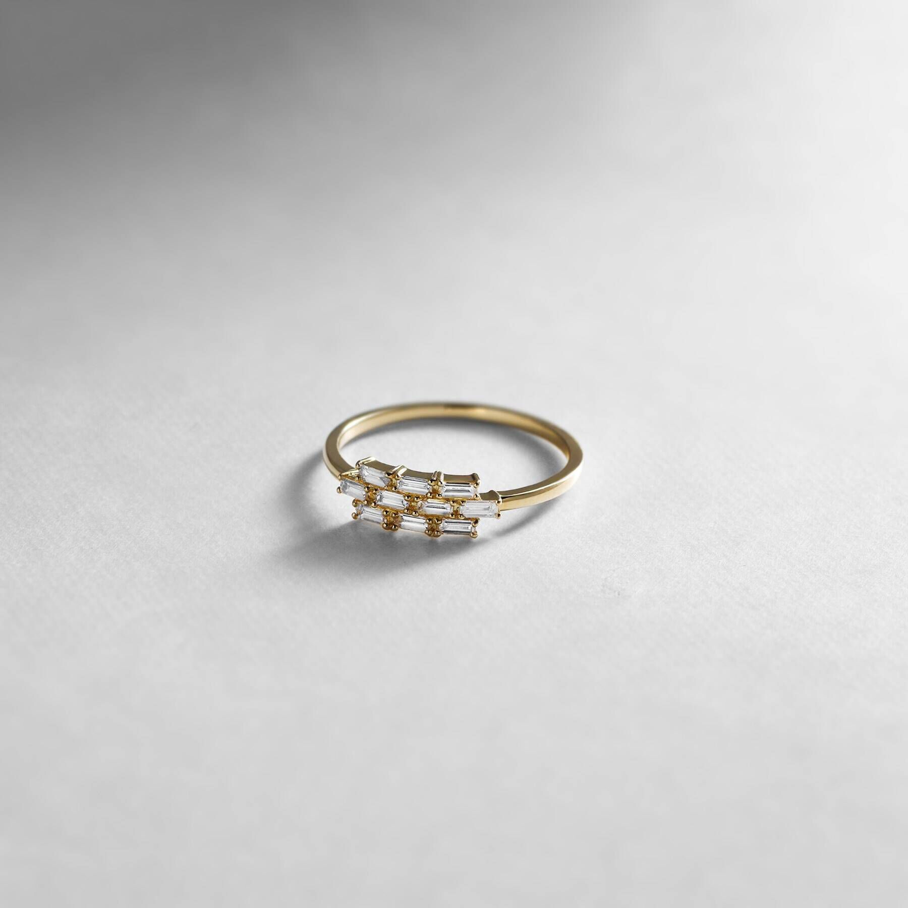 COCOSHNIK「K18ダイヤモンド バゲットカットクラスター リング」|リング|