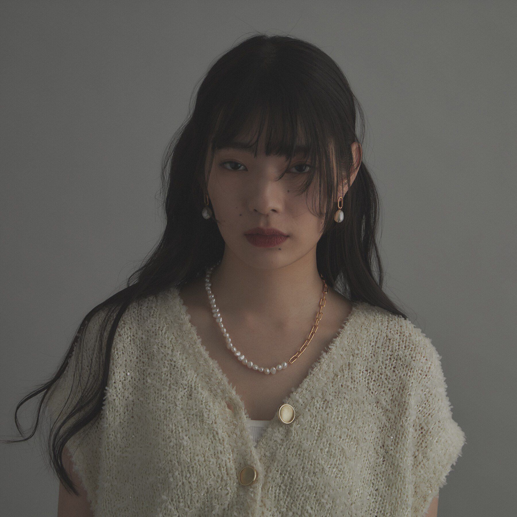 COCOSHNIK ONKITSCH「シルバー バロックパール チェーンリンク ショートピアス GP」|ピアス|