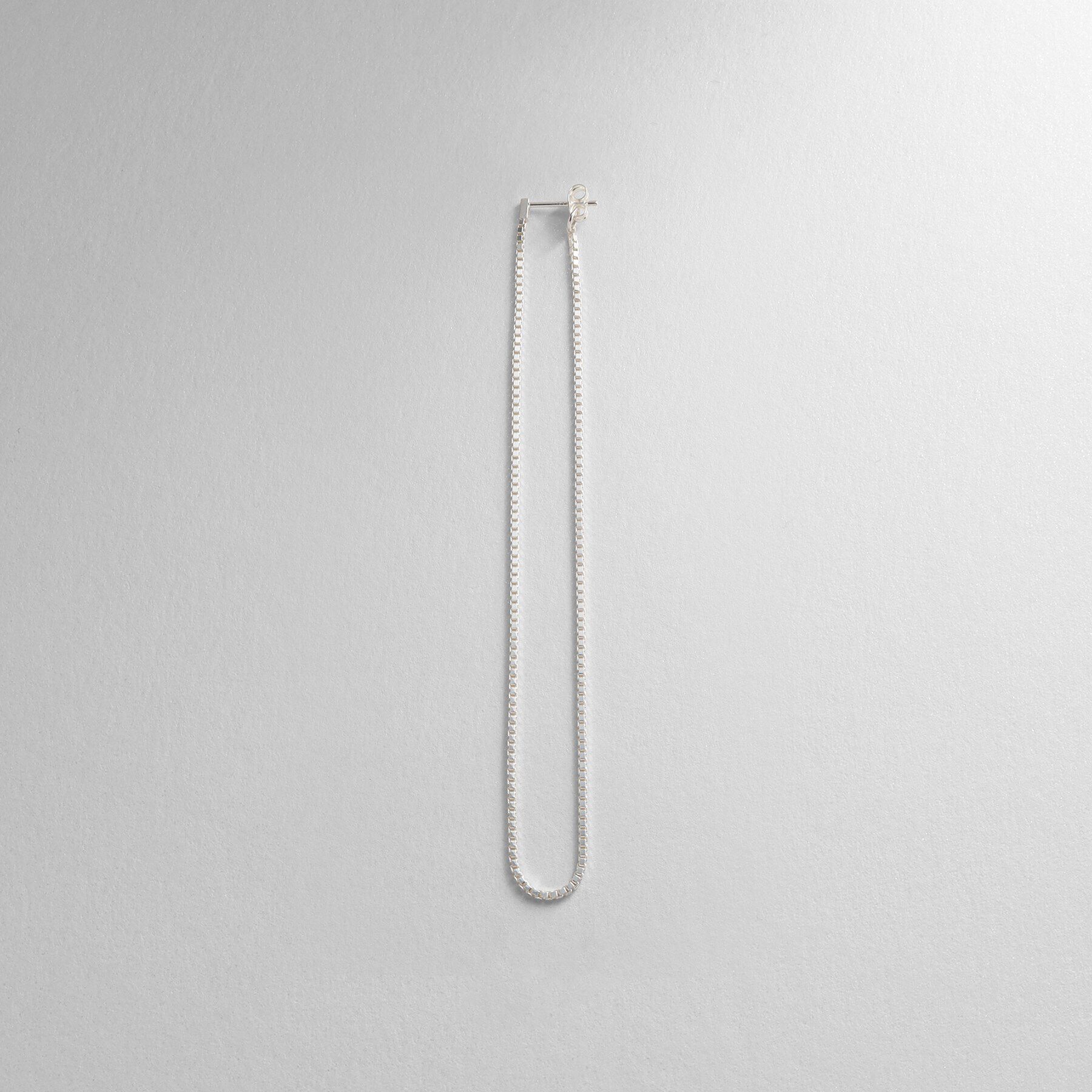 COCOSHNIK ONKITSCH「シルバー チェーンピアスベネチアン ロングフープ（片耳用）」|ピアス|