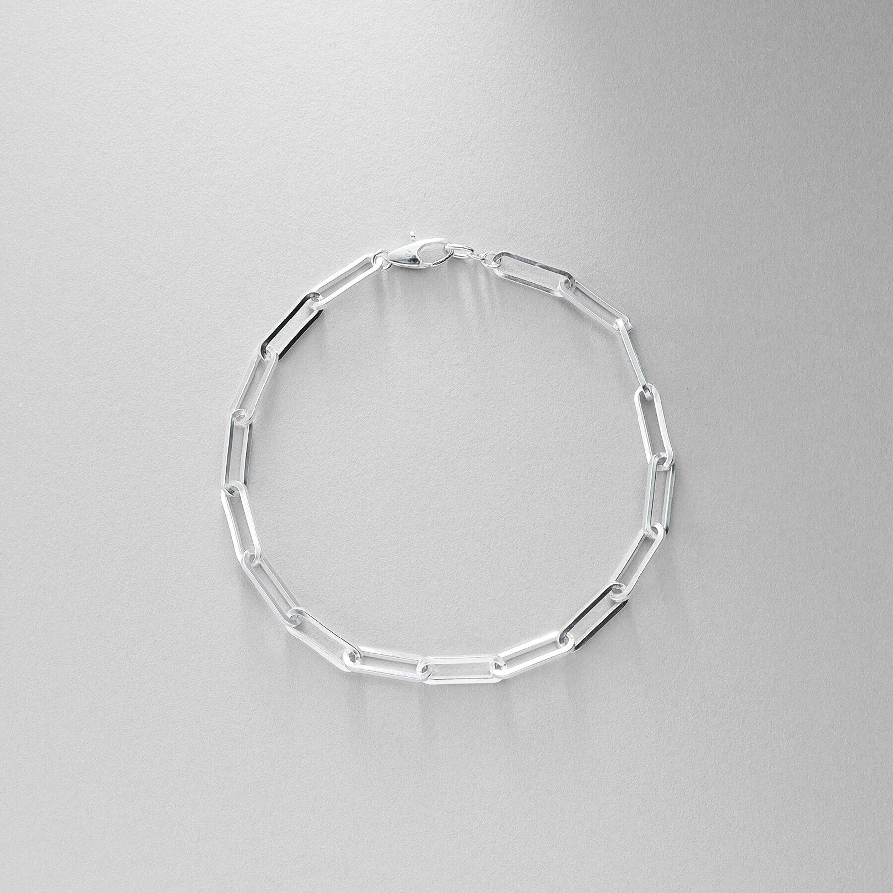 COCOSHNIK ONKITSCH「シルバー デザインチェーン フラットケーブルブレスレット（21cm）」|ブレスレット・バングル|