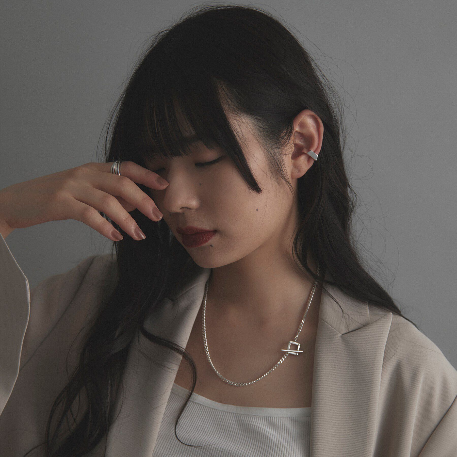 COCOSHNIK ONKITSCH「シルバー ペンタゴンイヤーカフ」|イヤーカフ|