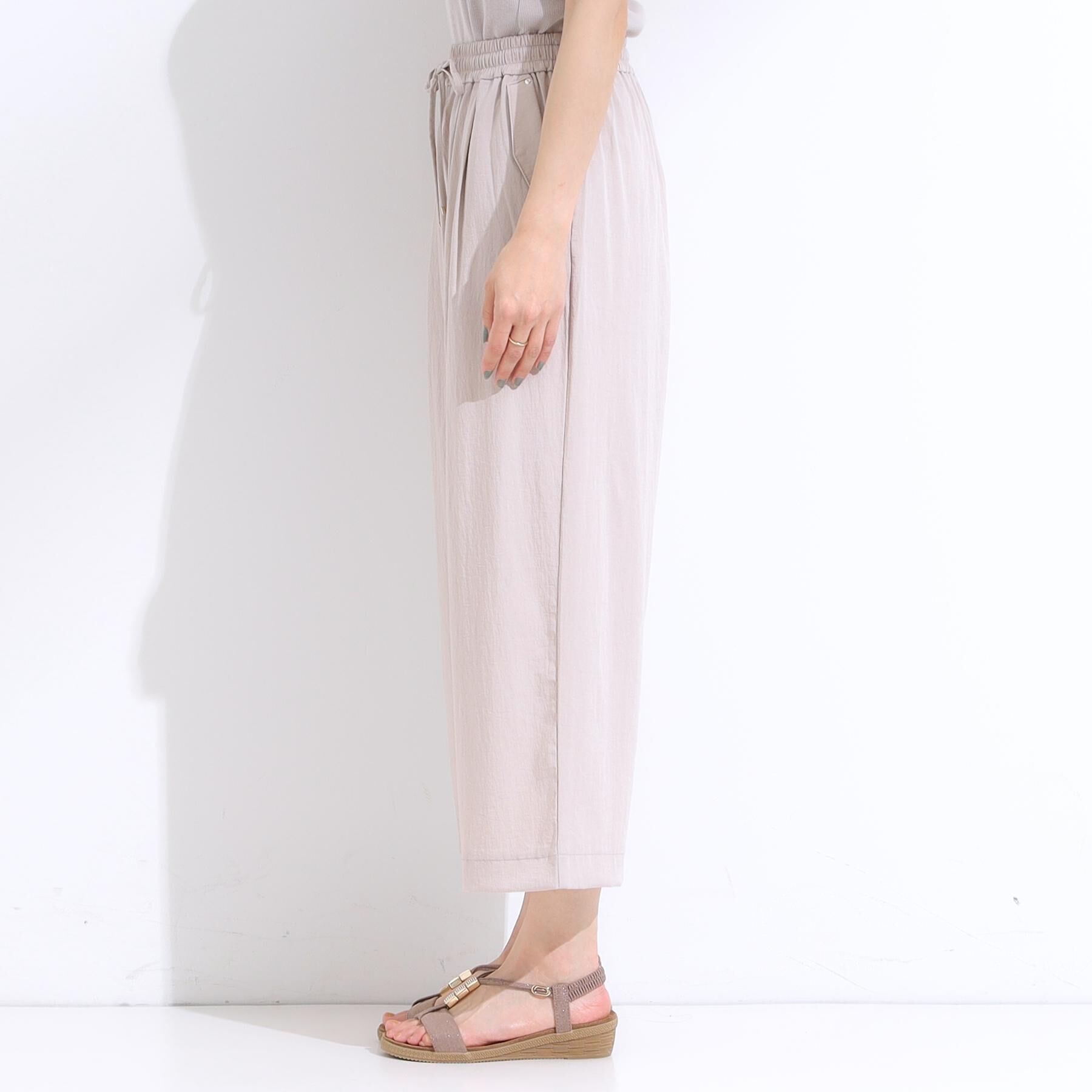 SHOO･LA･RUE「【着丈選べる】触れる度ひんやり ゆるきれい イージーワイドパンツ」|その他|