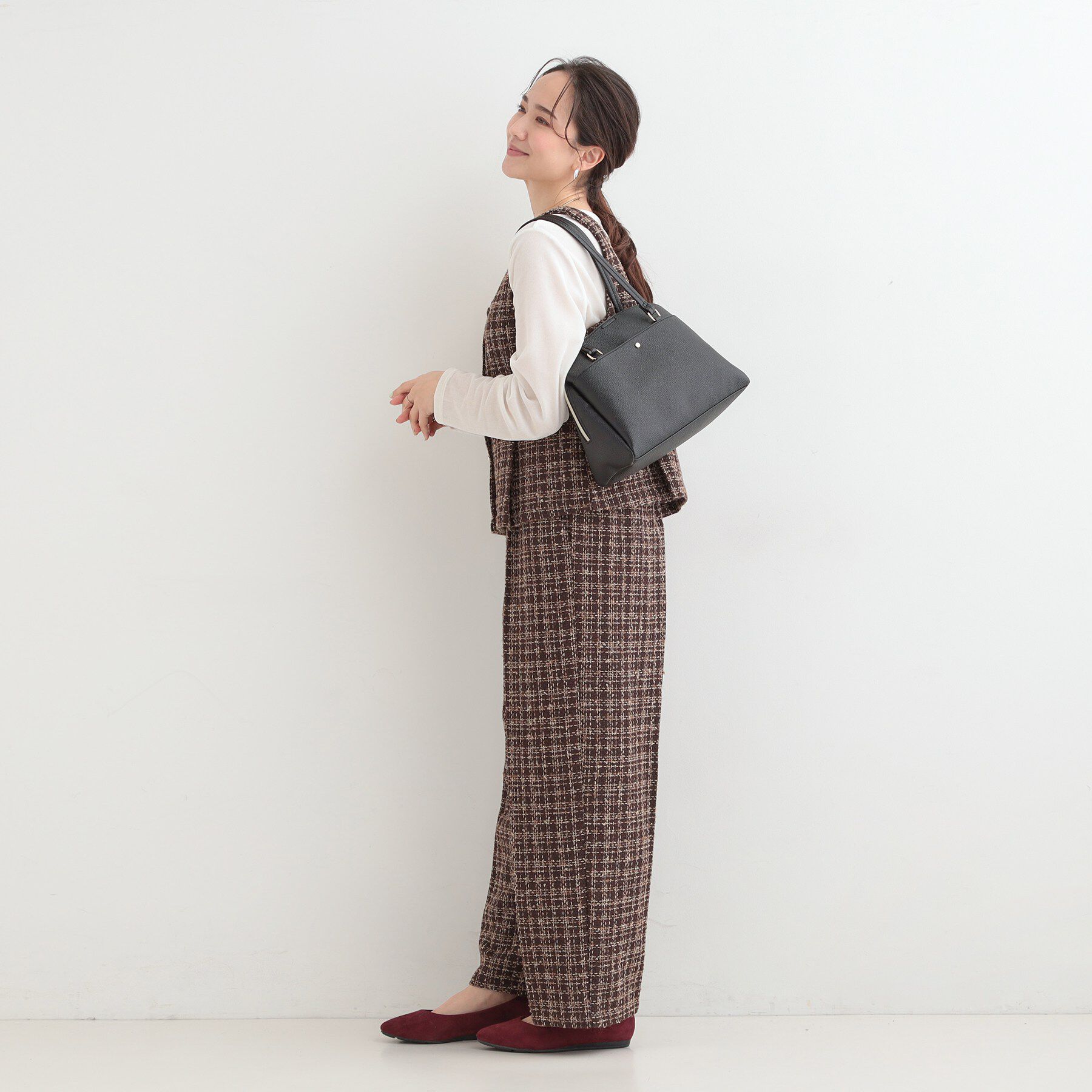 SHOO･LA･RUE「【軽量/2WAY】ロングハンドル ラウンドトートバッグ」|トートバッグ|