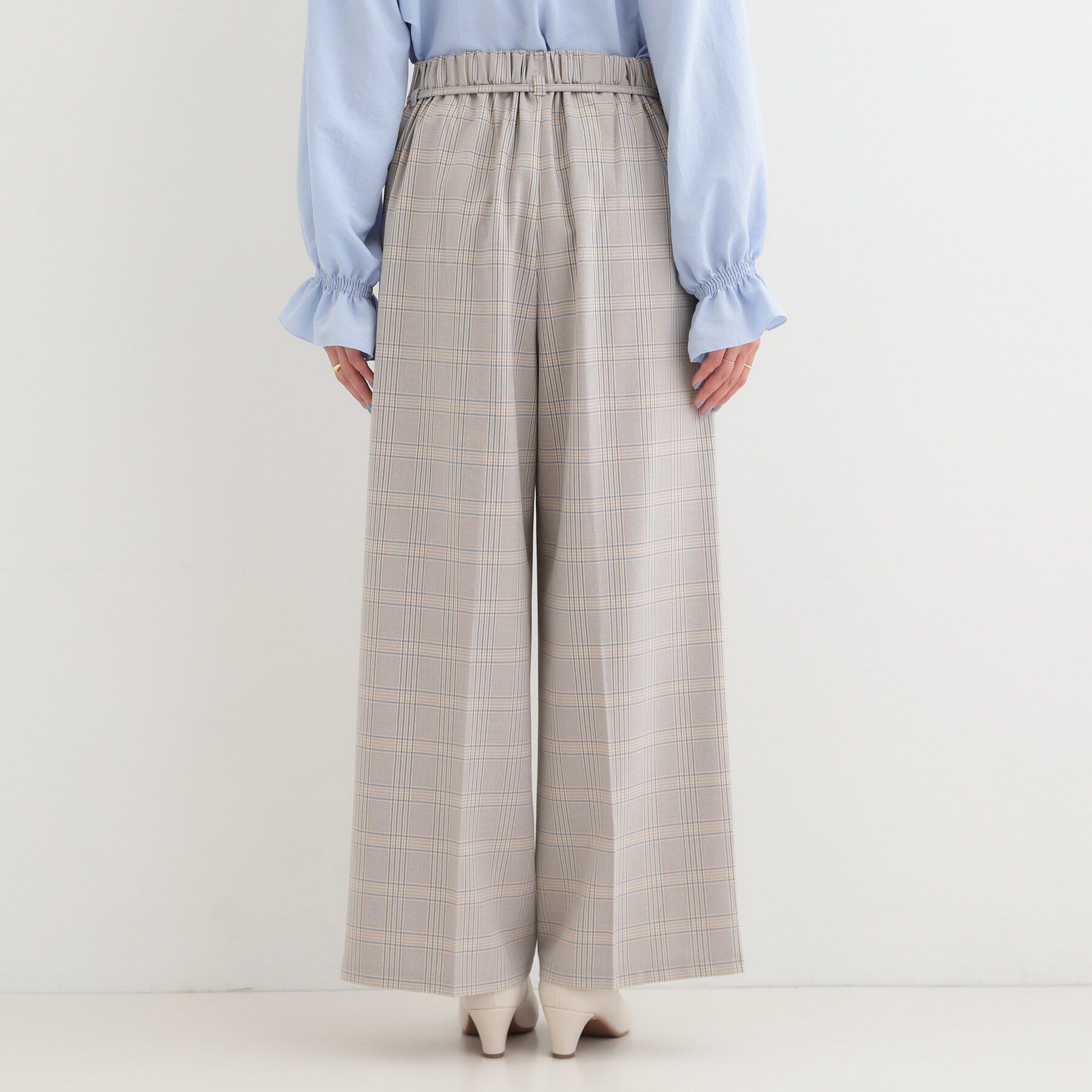 SHOO･LA･RUE「【着丈選べる/S-LL】センタープレスできちんと見え イージーワイドパンツ」|その他|