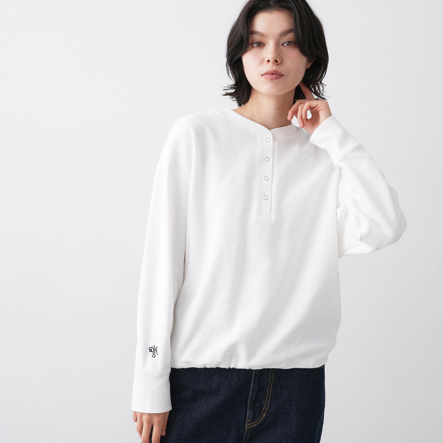 Dessin「【前後2WAY/洗える】ドロストリブカットソー」|Tシャツ・カットソー|