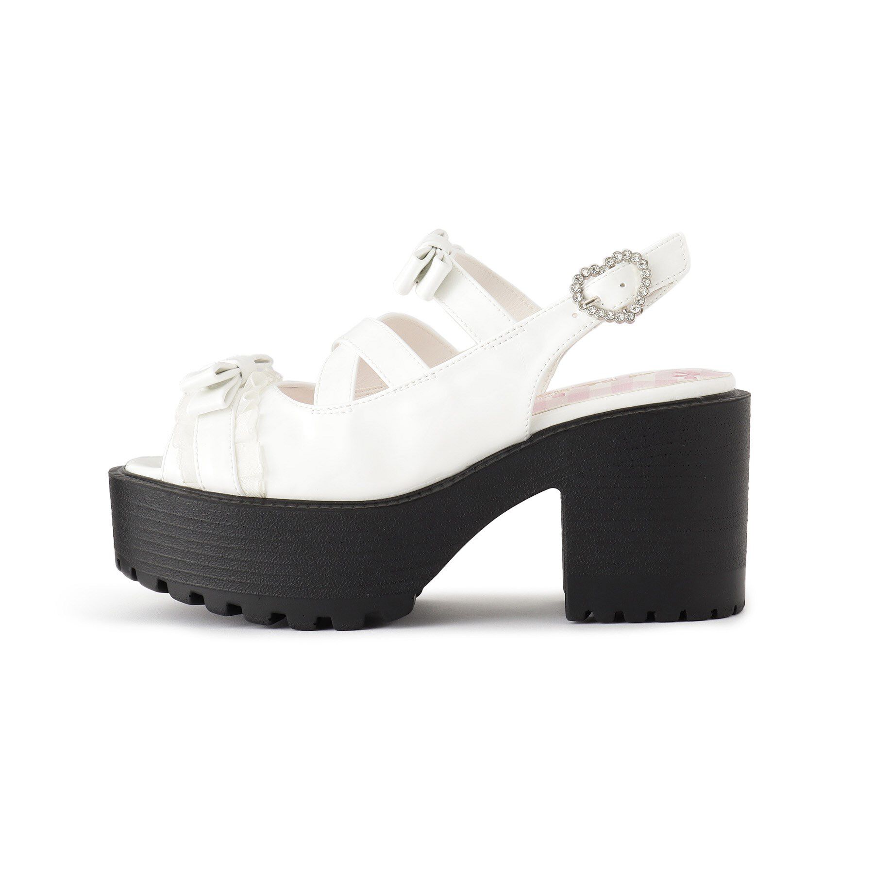 csT&P「厚底レース付きリボンベルトサンダル」|サンダル|