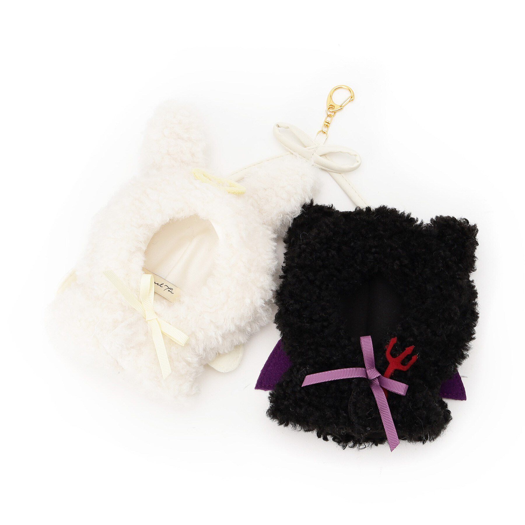 Ober Tashe「【推し活グッズ】天使と悪魔大サイズ推しぬいポンチョキーホルダー」|キーケース|ﾌﾞﾗｯｸ(919)