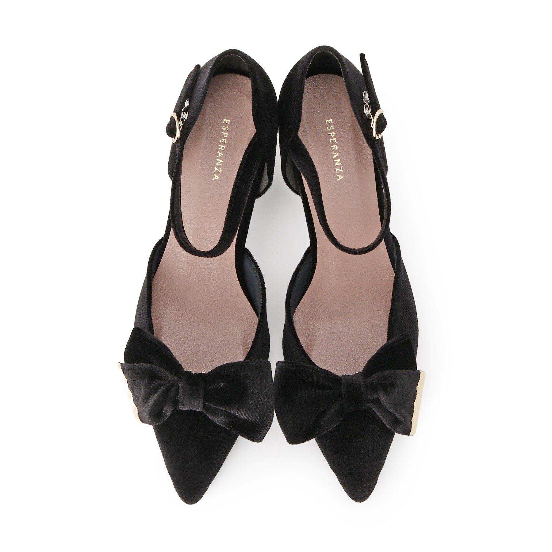 ESPERANZA「【EC限定】ベルベットリボン2WAYセパレートパンプス」|パンプス|