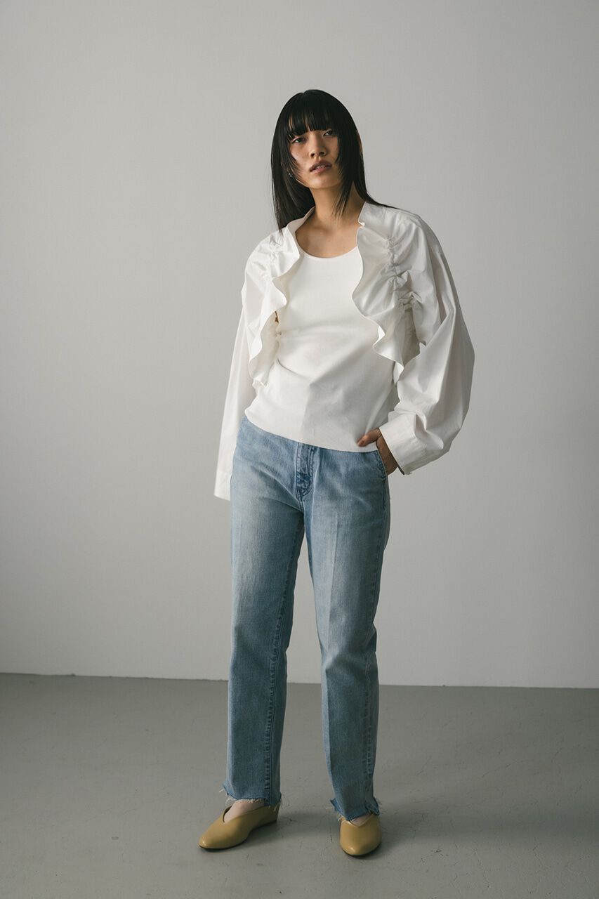 STYLEMIXER「シャーリングフリルジャケット」|ブルゾン・スタジャン|