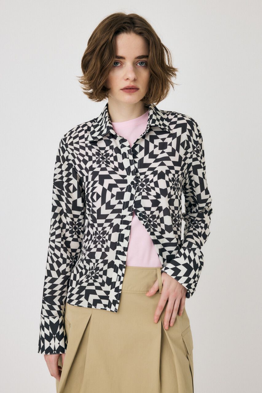 MOUSSY「CHECKER FLAG GEOMETRY シャツ」|シャツ・ブラウス|