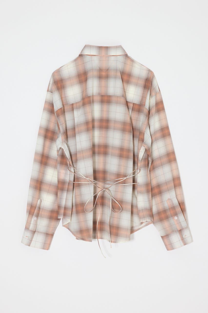 MOUSSY「FADE CHECK SHEER OVER シャツ」|シャツ・ブラウス|