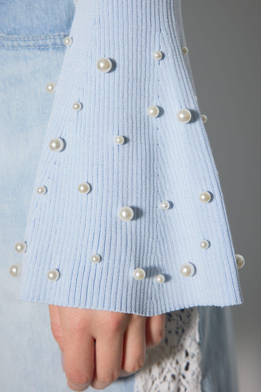 rienda「リボンオフショルダーニットトップス」|ニット・セーター|