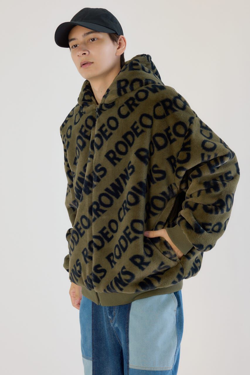 RODEO CROWNS「オールオーバーロゴファーブルゾン」|ブルゾン・スタジャン|