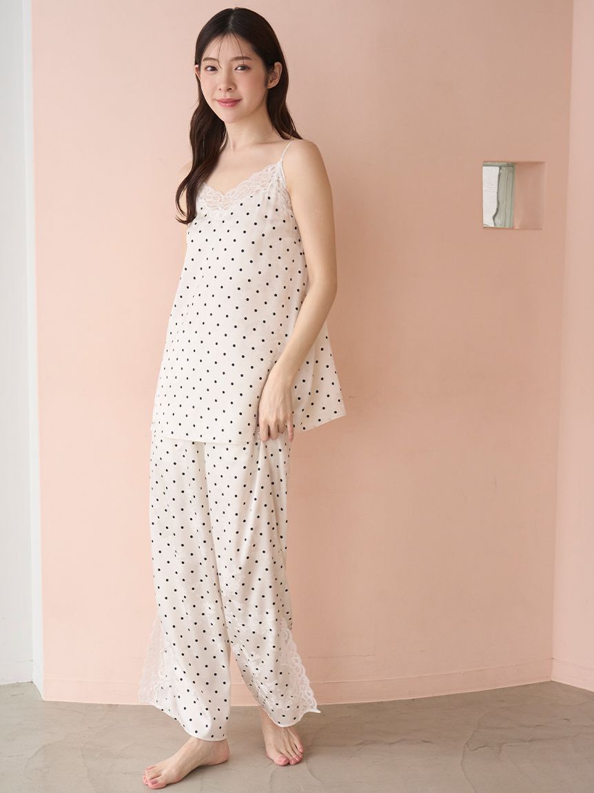 SNIDEL HOME「サテンジャガードロングパンツ」|ルームウェア|