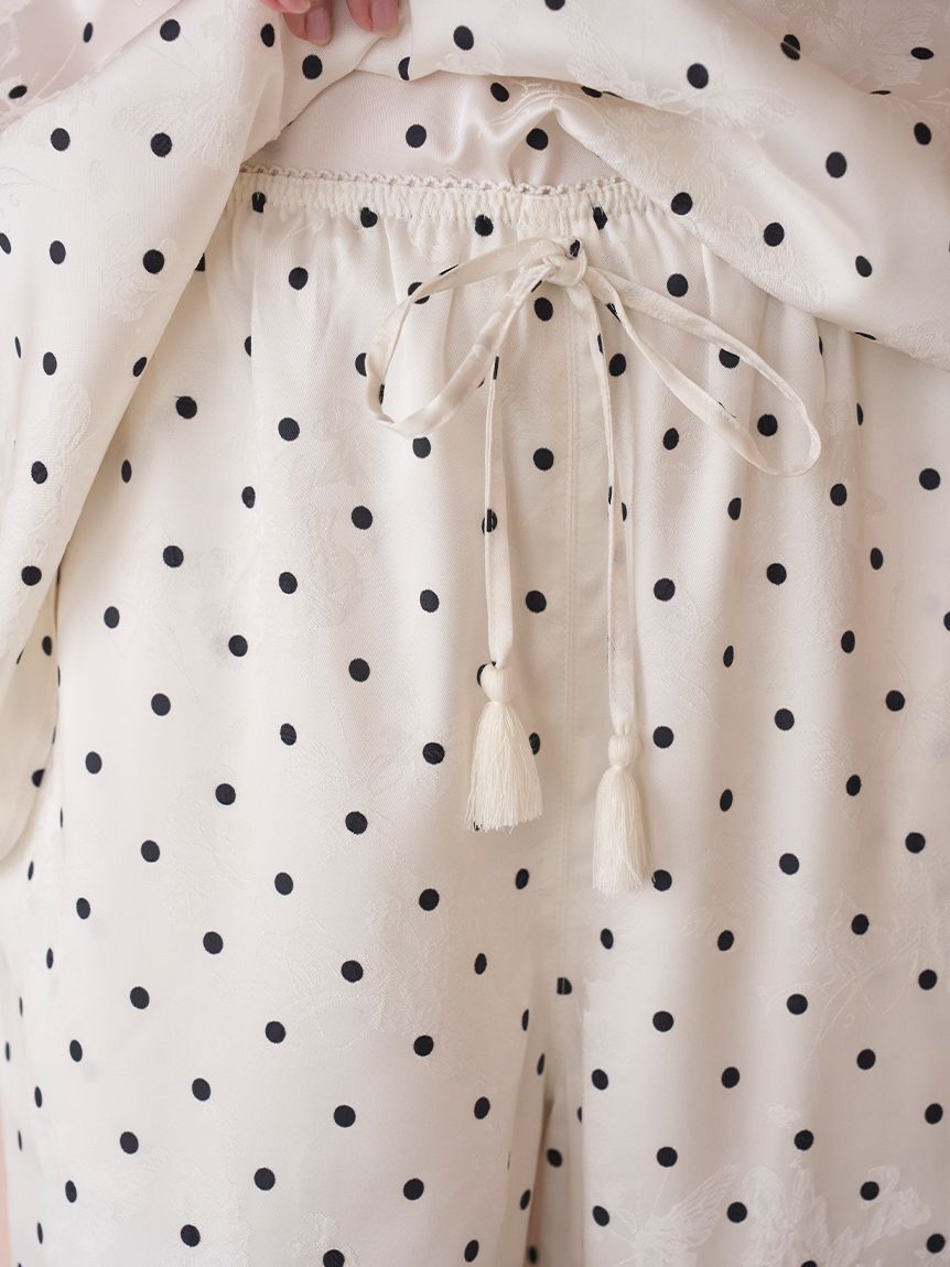 SNIDEL HOME「サテンジャガードロングパンツ」|ルームウェア|