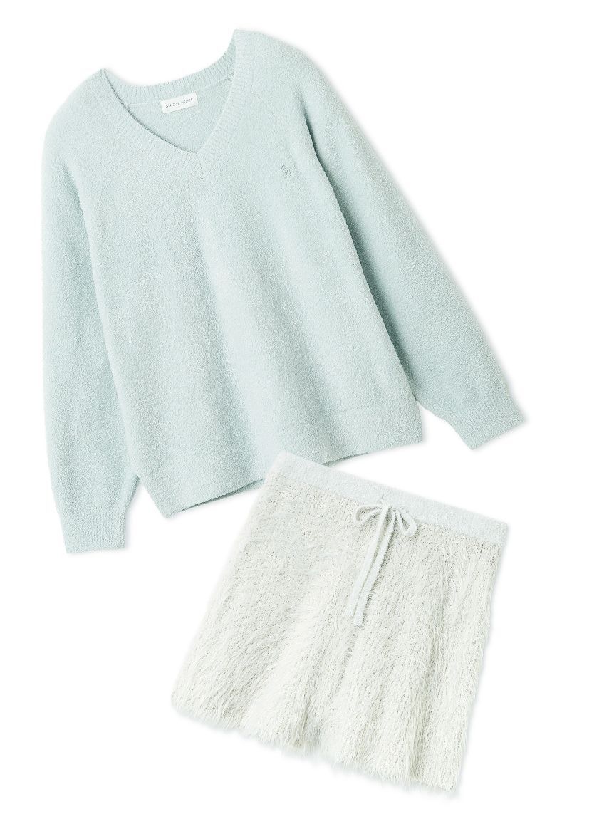 SNIDEL HOME「Vネックニット&times;ショートパンツセットアップ」|ルームウェア|