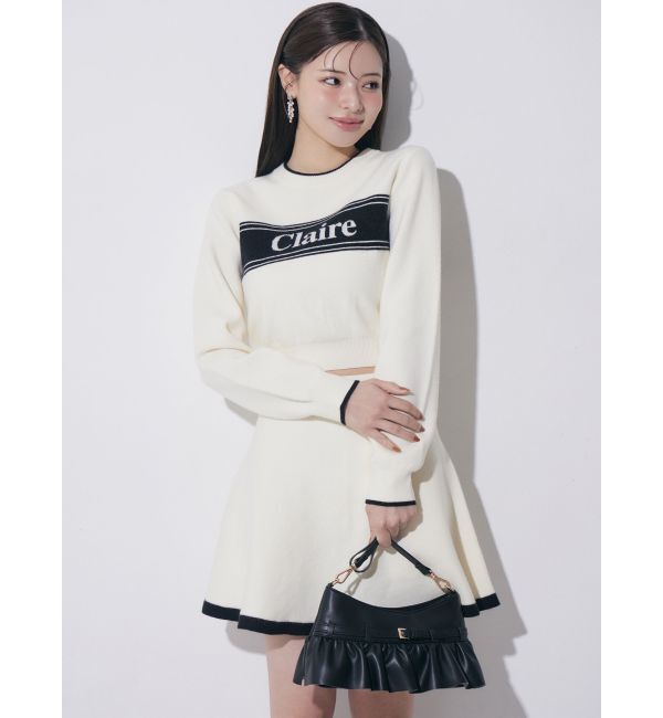 RESEXXY「バイカラージャガードニットセットアップ」|ニット・セーター|ホワイト