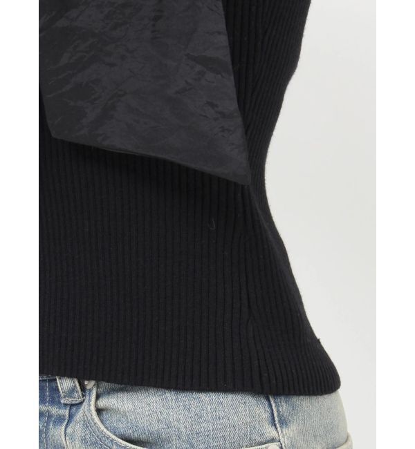 RESEXXY「シアーリボンドッキングニットトップス」|ニット・セーター|