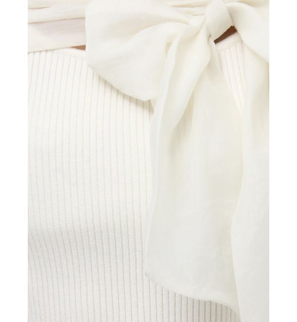 RESEXXY「シアーリボンドッキングニットトップス」|ニット・セーター|