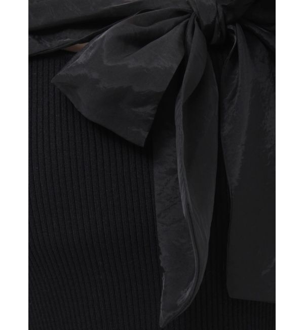 RESEXXY「シアーリボンドッキングニットトップス」|ニット・セーター|