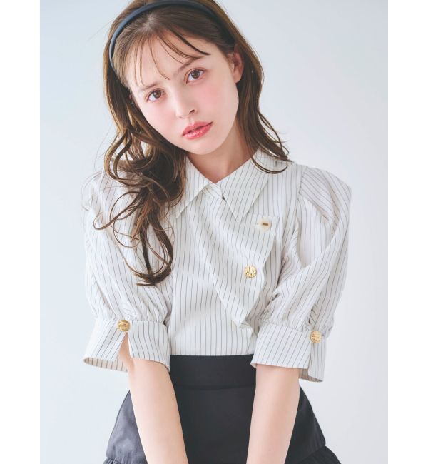 dazzlin「【再生産/新色登場】マルチボタンデザインブラウス」|シャツ・ブラウス|