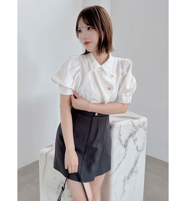 dazzlin「【再生産/新色登場】マルチボタンデザインブラウス」|シャツ・ブラウス|