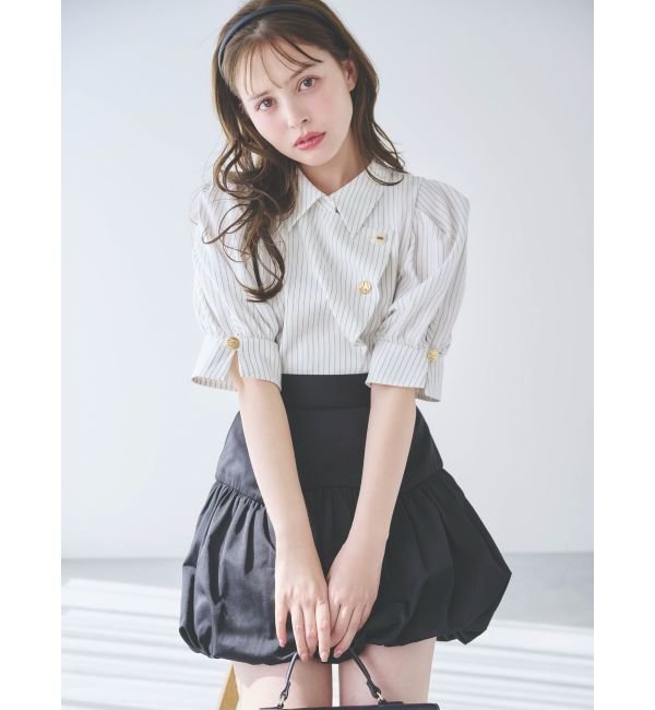 dazzlin「【再生産/新色登場】マルチボタンデザインブラウス」|シャツ・ブラウス|