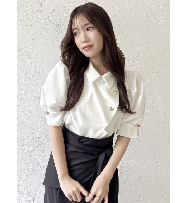 dazzlin「【再生産/新色登場】マルチボタンデザインブラウス」|シャツ・ブラウス|