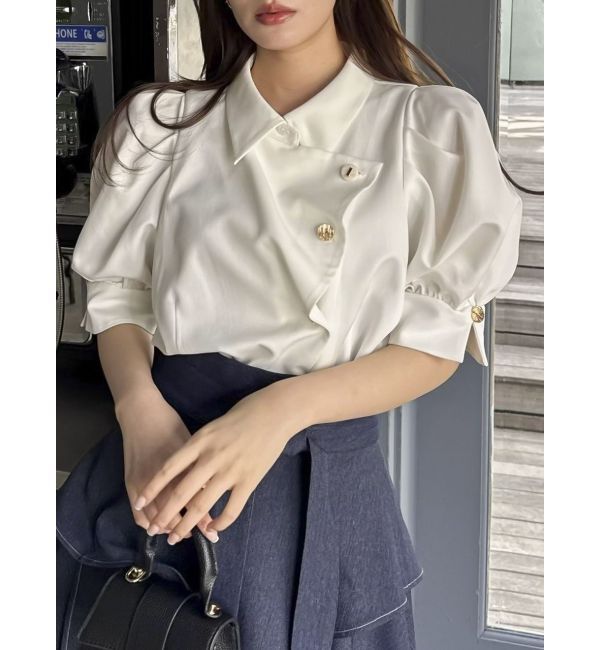 dazzlin「【再生産/新色登場】マルチボタンデザインブラウス」|シャツ・ブラウス|