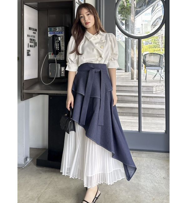 dazzlin「【再生産/新色登場】マルチボタンデザインブラウス」|シャツ・ブラウス|