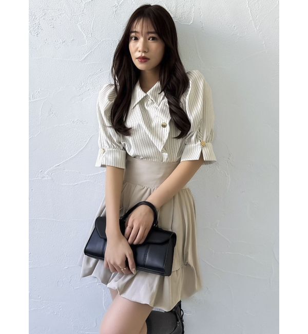 dazzlin「【再生産/新色登場】マルチボタンデザインブラウス」|シャツ・ブラウス|