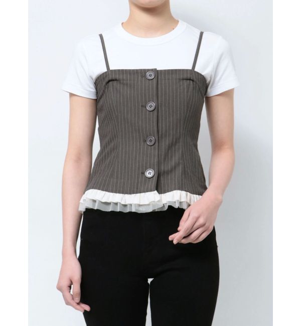 dazzlin「フリルビスチェ」|シャツ・ブラウス|