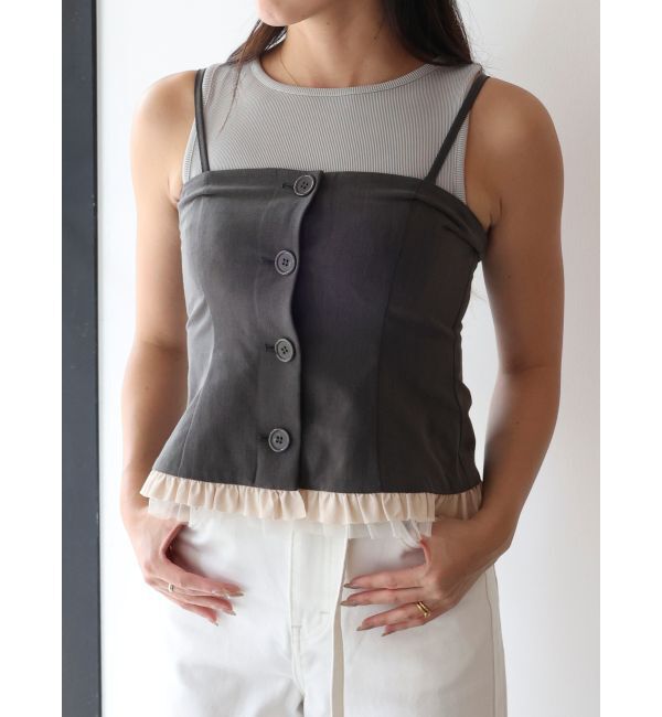 dazzlin「フリルビスチェ」|シャツ・ブラウス|