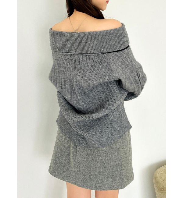 dazzlin「【久間田琳加コラボ】オフショルオーバーニットトップス」|ニット・セーター|