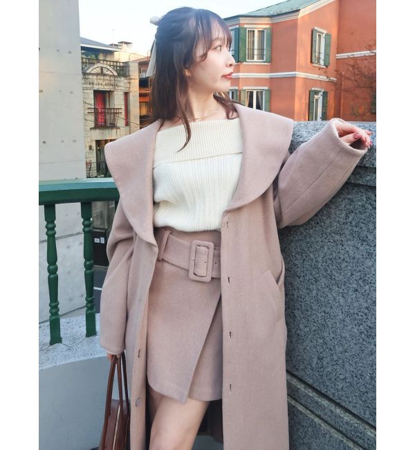 dazzlin「【久間田琳加コラボ】オフショルオーバーニットトップス」|ニット・セーター|