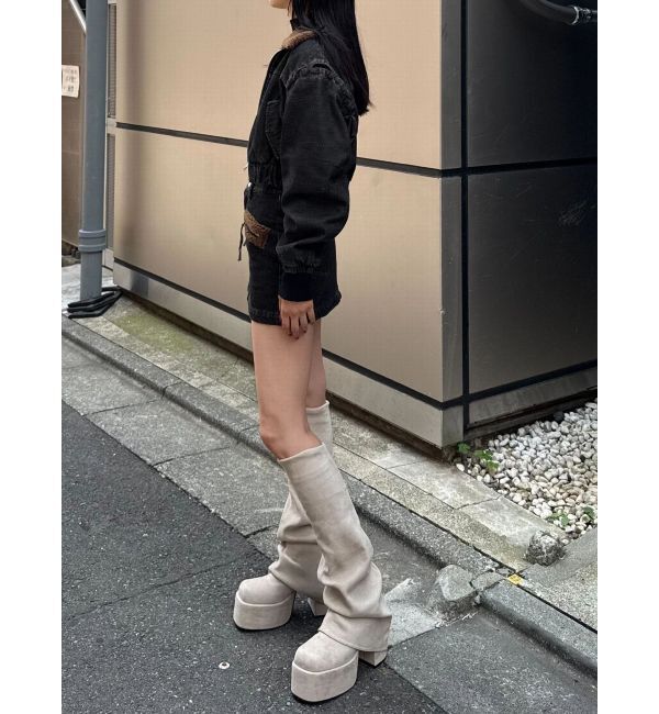 EMODA「ボアカラーデニムブルゾン」|ブルゾン・スタジャン|