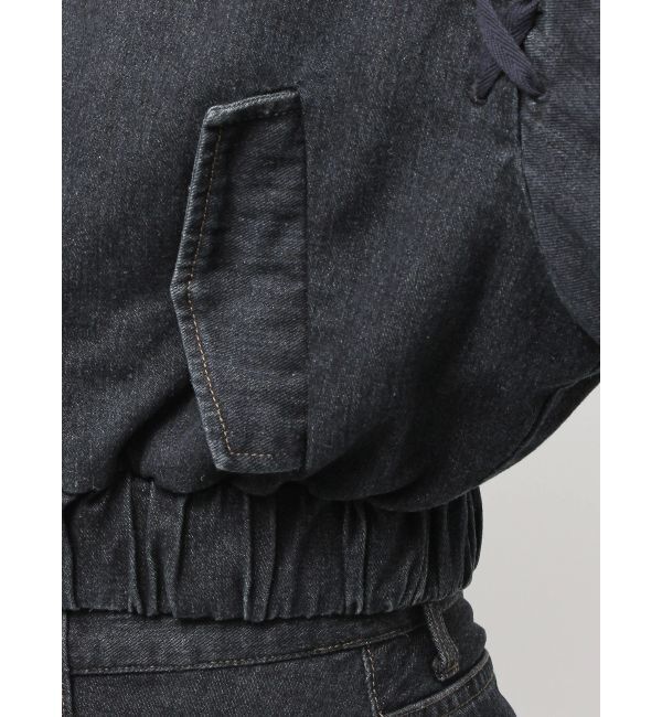 EMODA「ボアカラーデニムブルゾン」|ブルゾン・スタジャン|