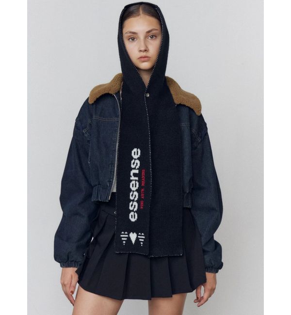 EMODA「ボアカラーデニムブルゾン」|ブルゾン・スタジャン|