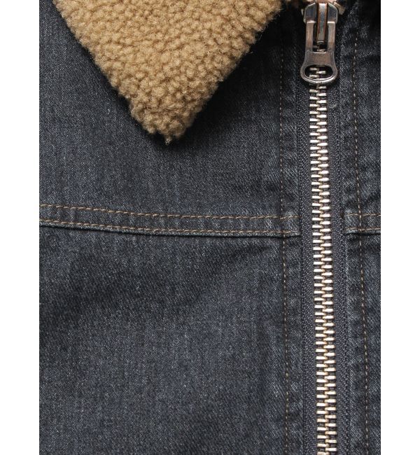 EMODA「ボアカラーデニムブルゾン」|ブルゾン・スタジャン|