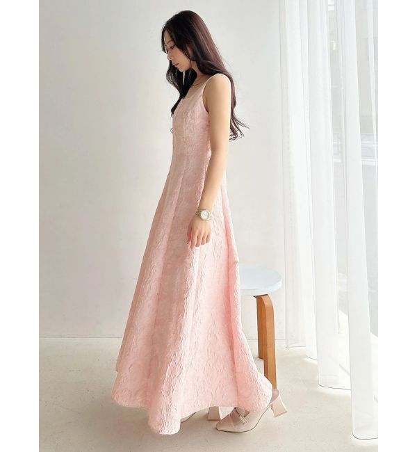 MERCURYDUO「ジャカードフィットアンドフレアジャンスカ」|ワンピース|